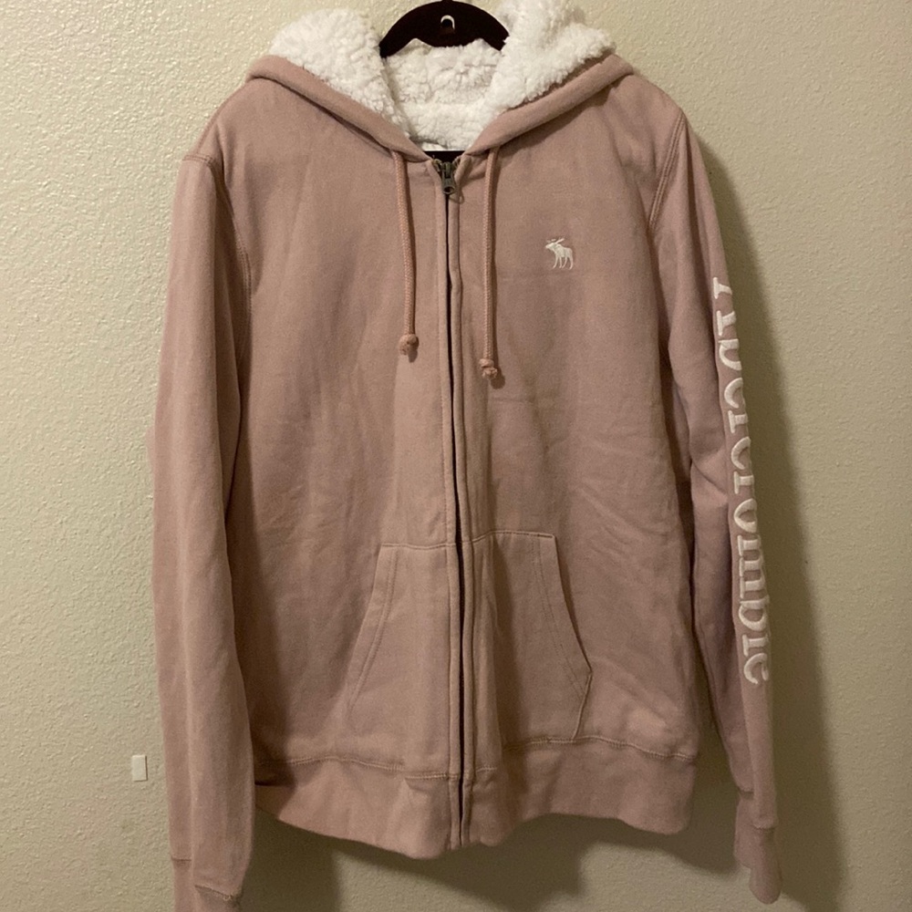 Abercrombie zip up jacket with Inside fur